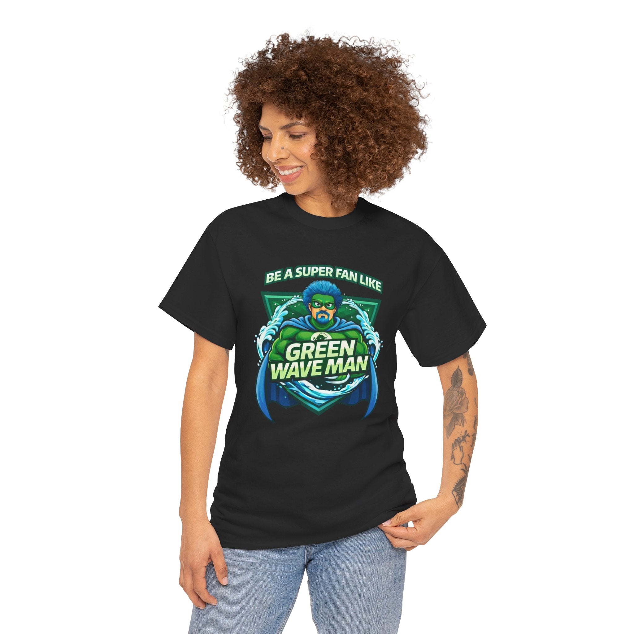 Be a Superfan Like Green Wave Man T-shirt