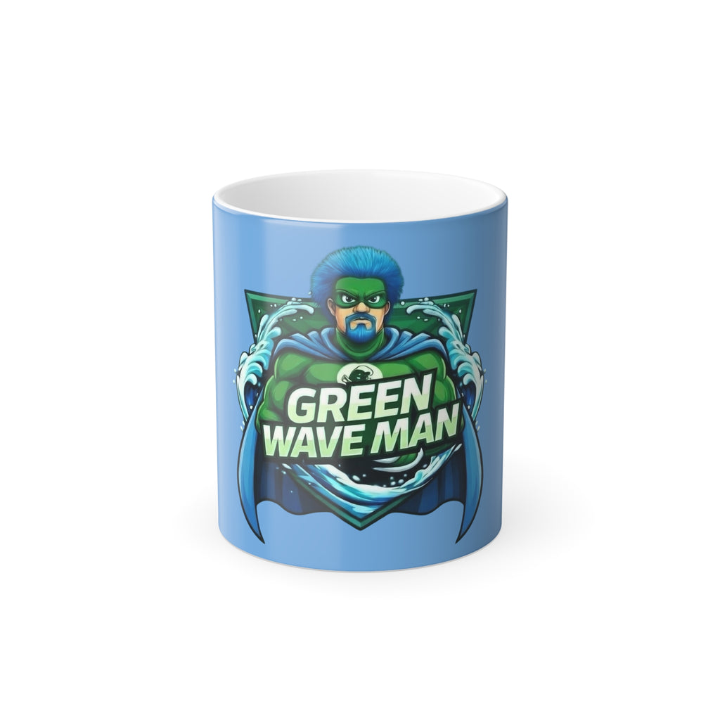 Green Wave Man New Logo Color Morphing Mug, 11oz