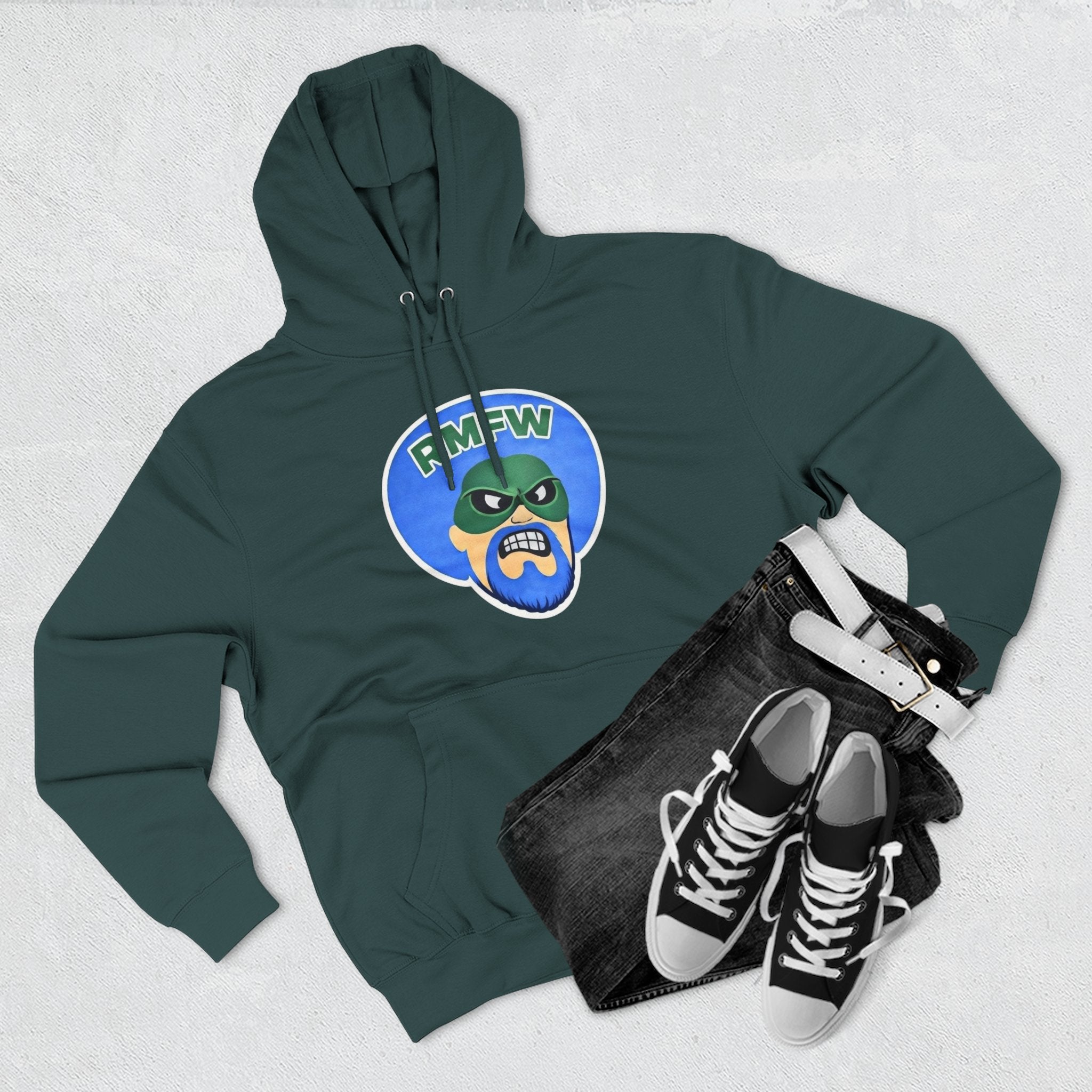 Green Wave Man Hoodie — Superhero Graphic Pullover