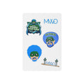 Temporary Tattoo Sheet — Green Wave Man Character Stickers