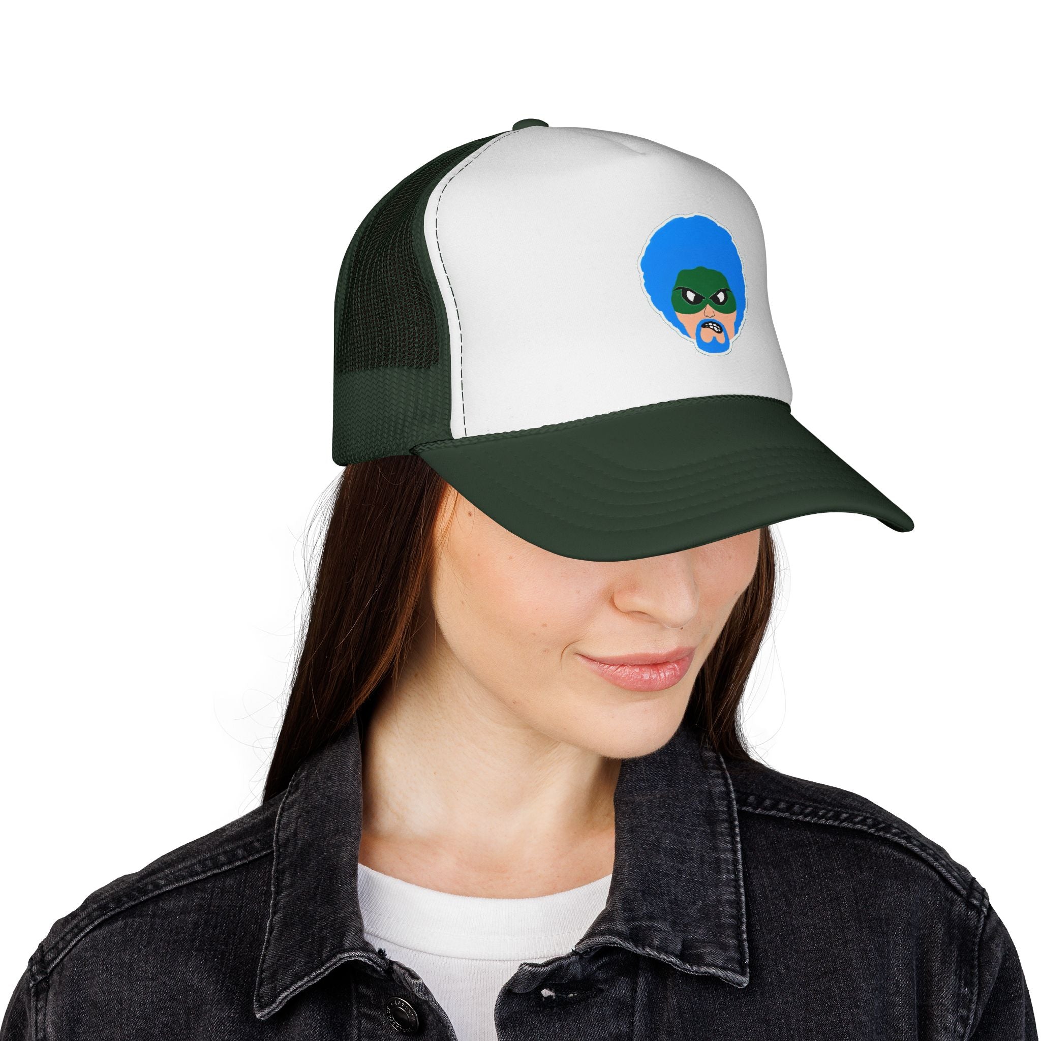 Green Wave Man Trucker Caps