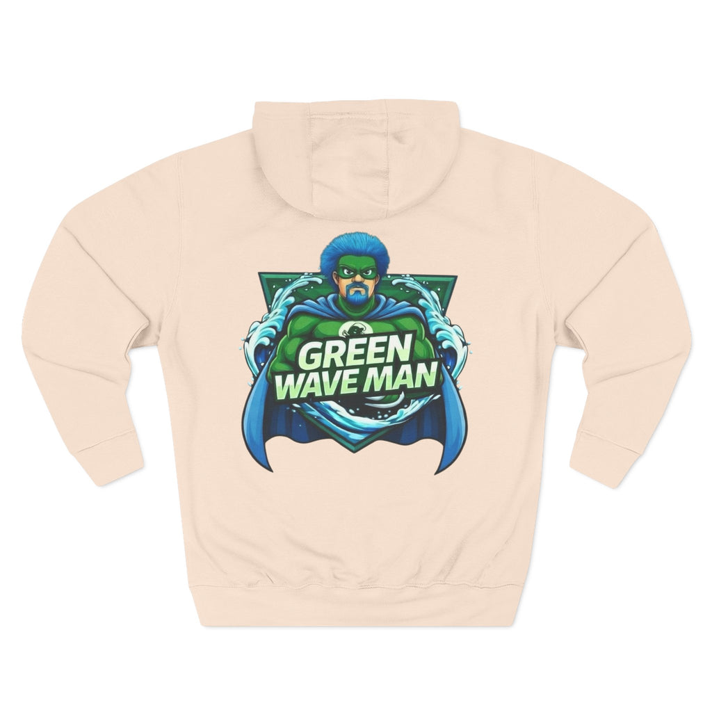 Green Wave Man Hoodie — Superhero Graphic Pullover
