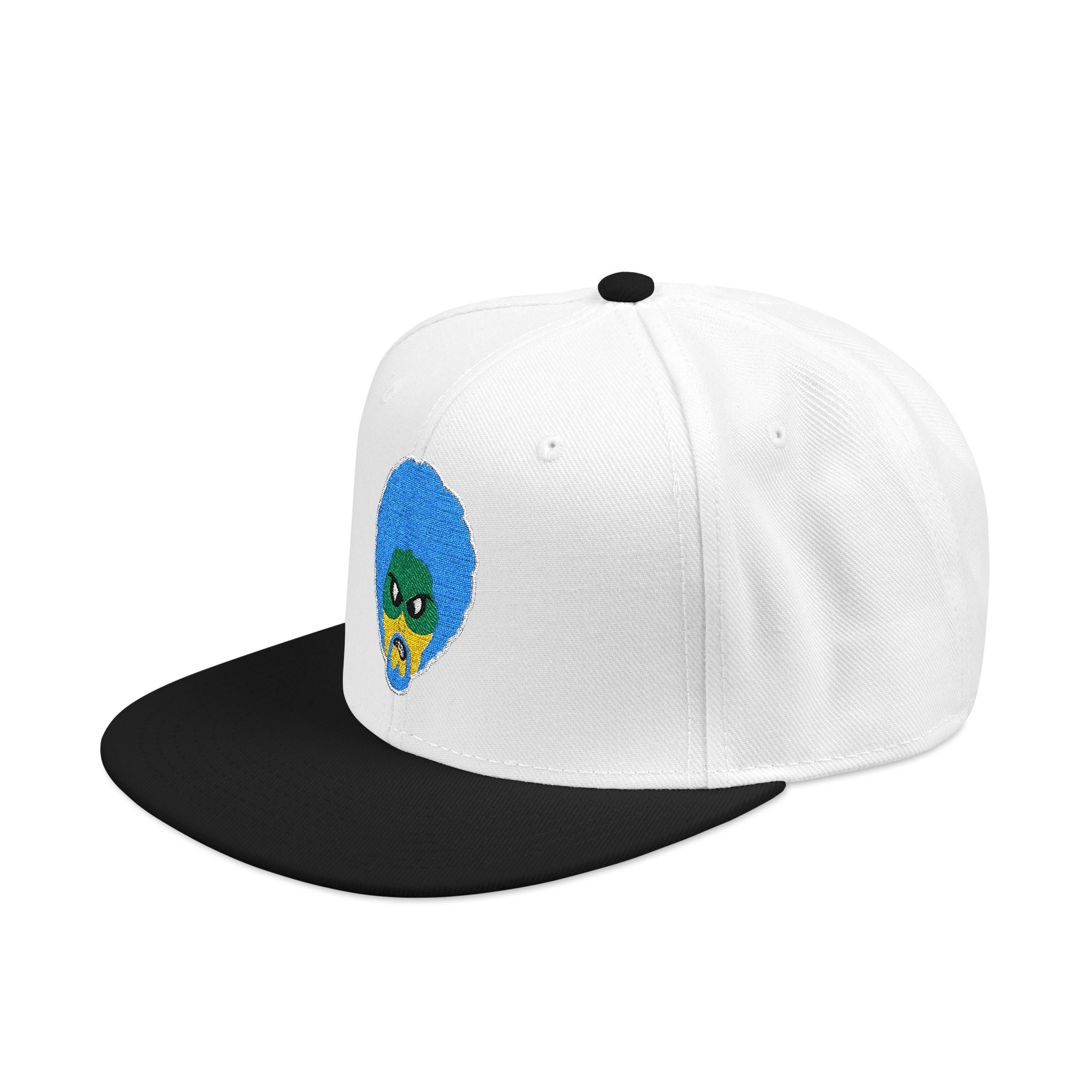Green Wave Man Flat Bill Hat
