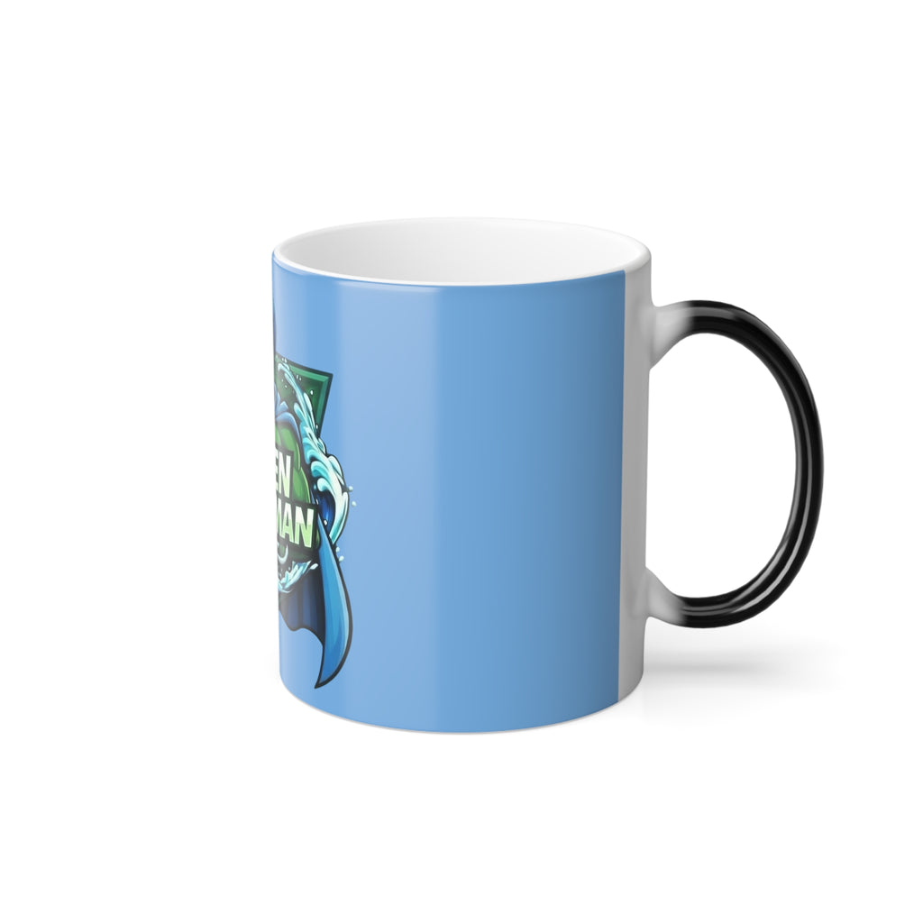 Green Wave Man New Logo Color Morphing Mug, 11oz