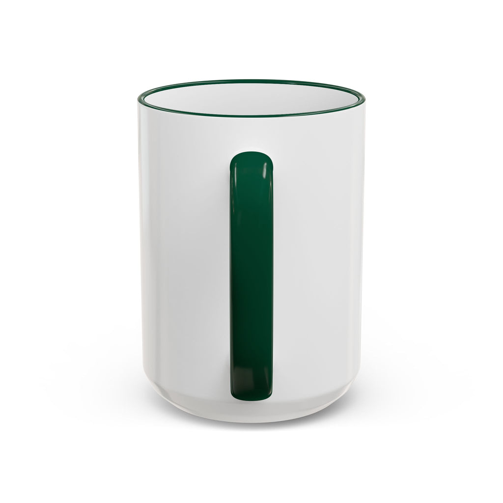 Green Wave Man Ceramic Accent Rim & Handle Coffee Cup (11oz/15oz)