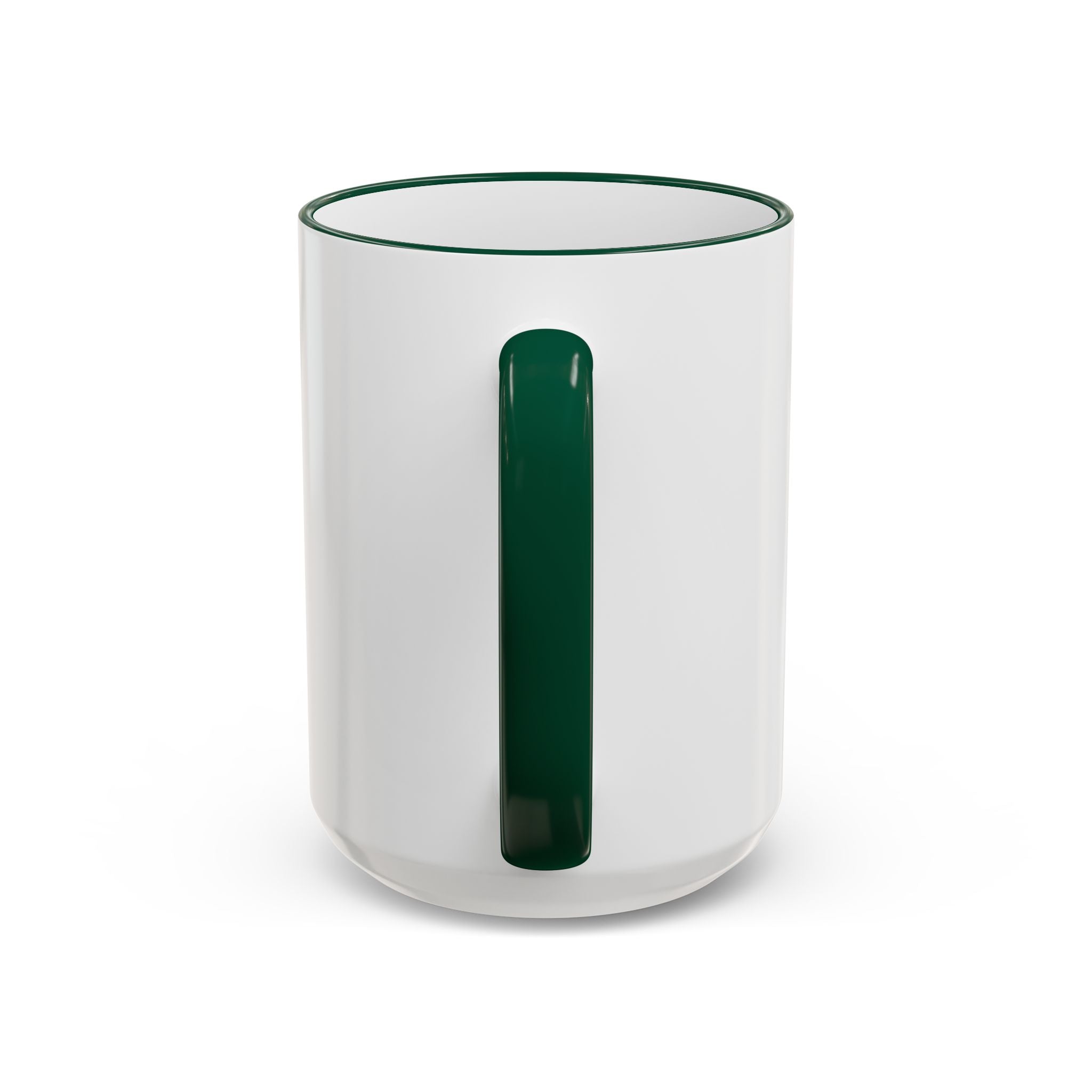 Green Wave Man Ceramic Accent Rim & Handle Coffee Cup (11oz/15oz)