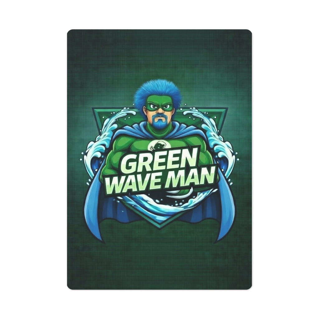 Green Wave Man Poker Cards