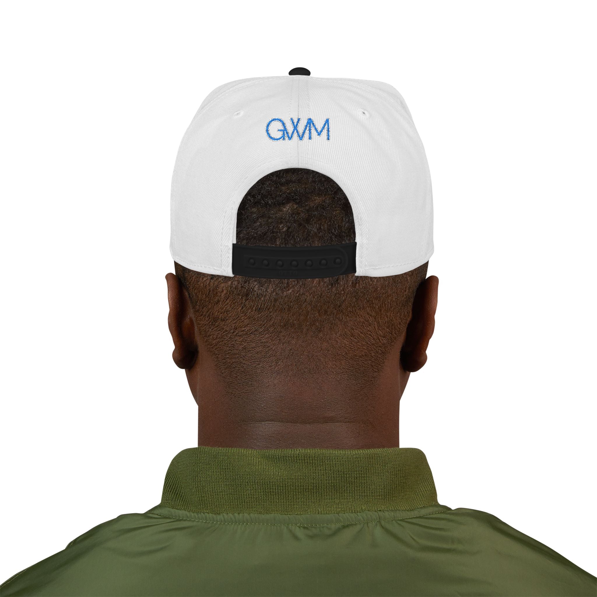 Green Wave Man Flat Bill Hat