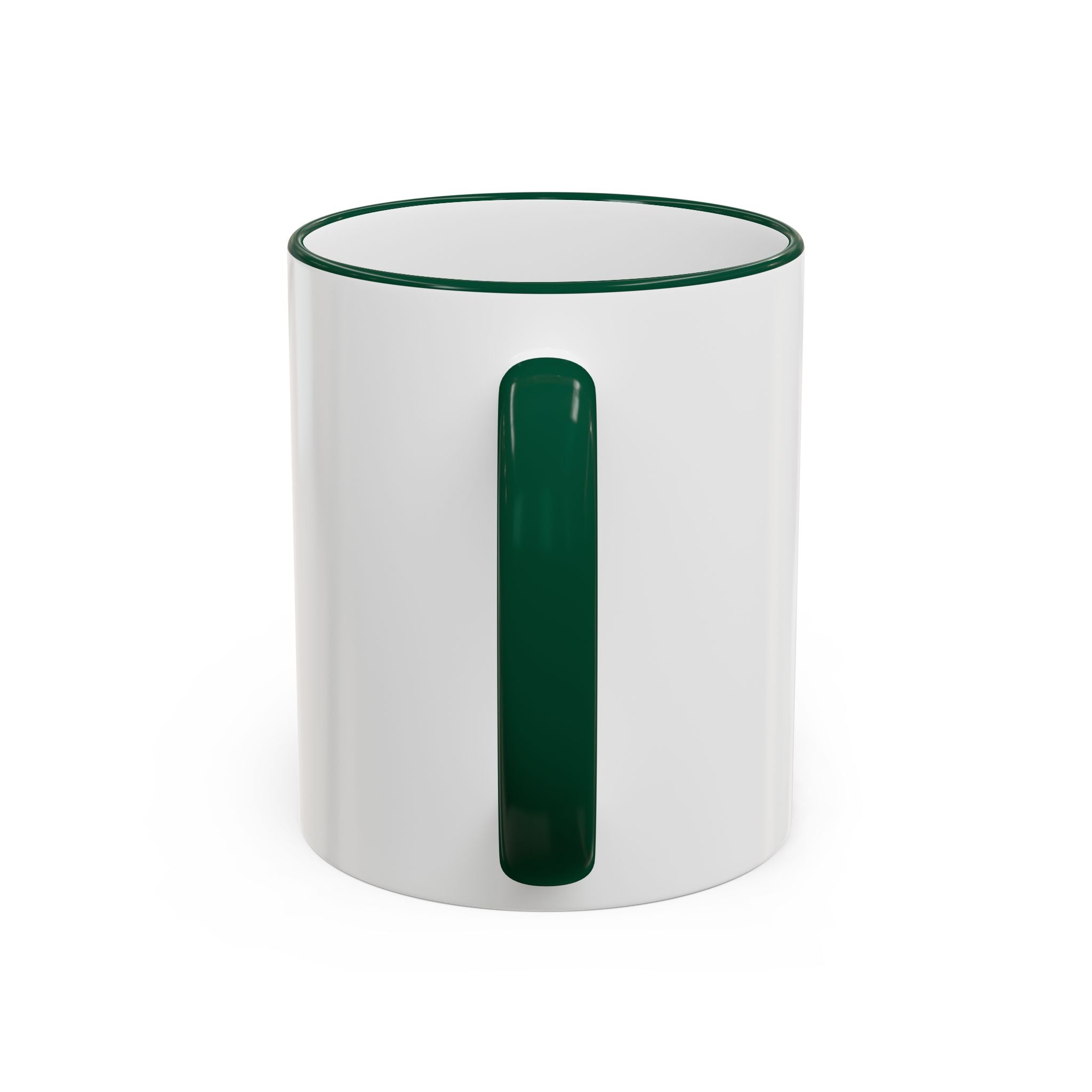 Green Wave Man Ceramic Accent Rim & Handle Coffee Cup (11oz/15oz)