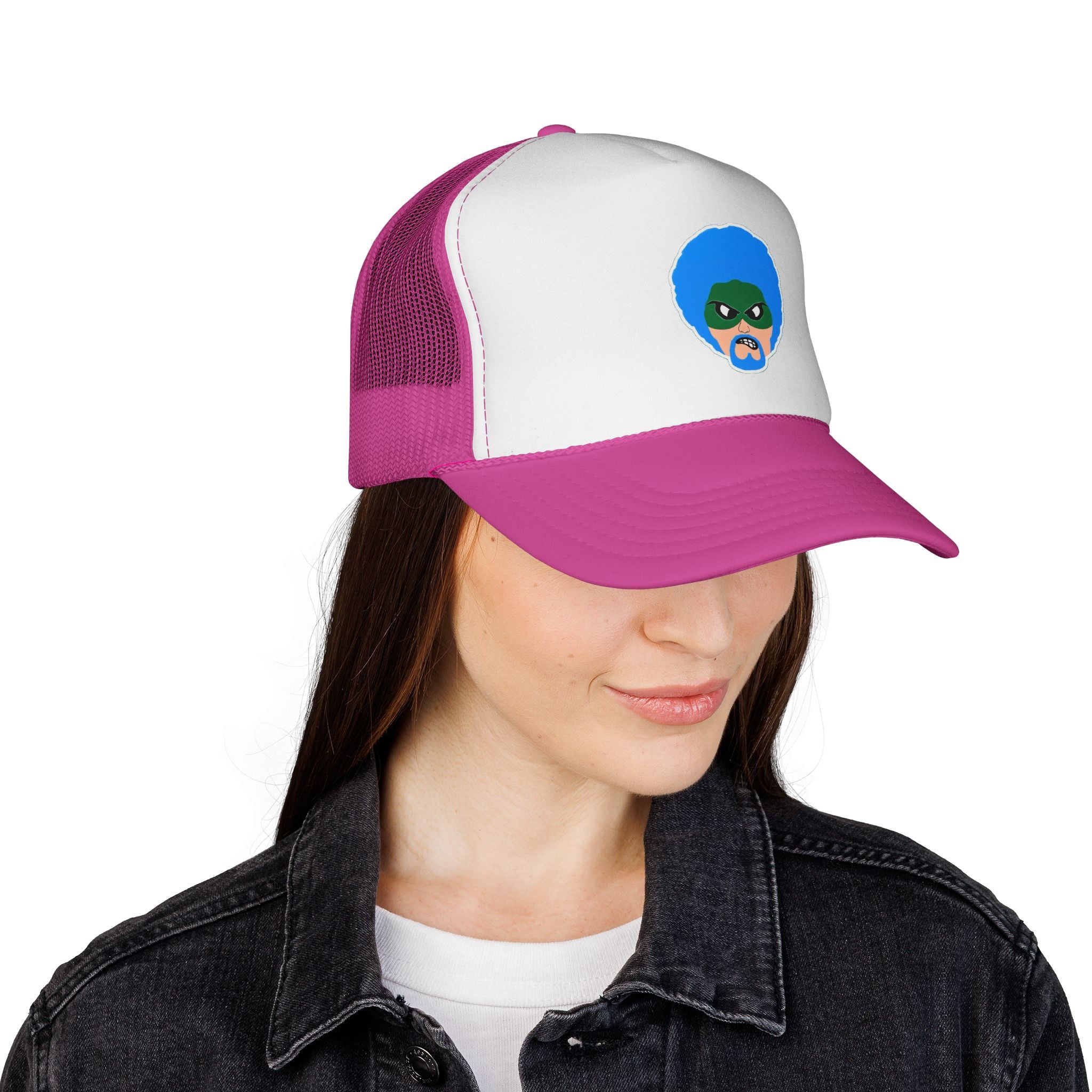 Green Wave Man Trucker Caps