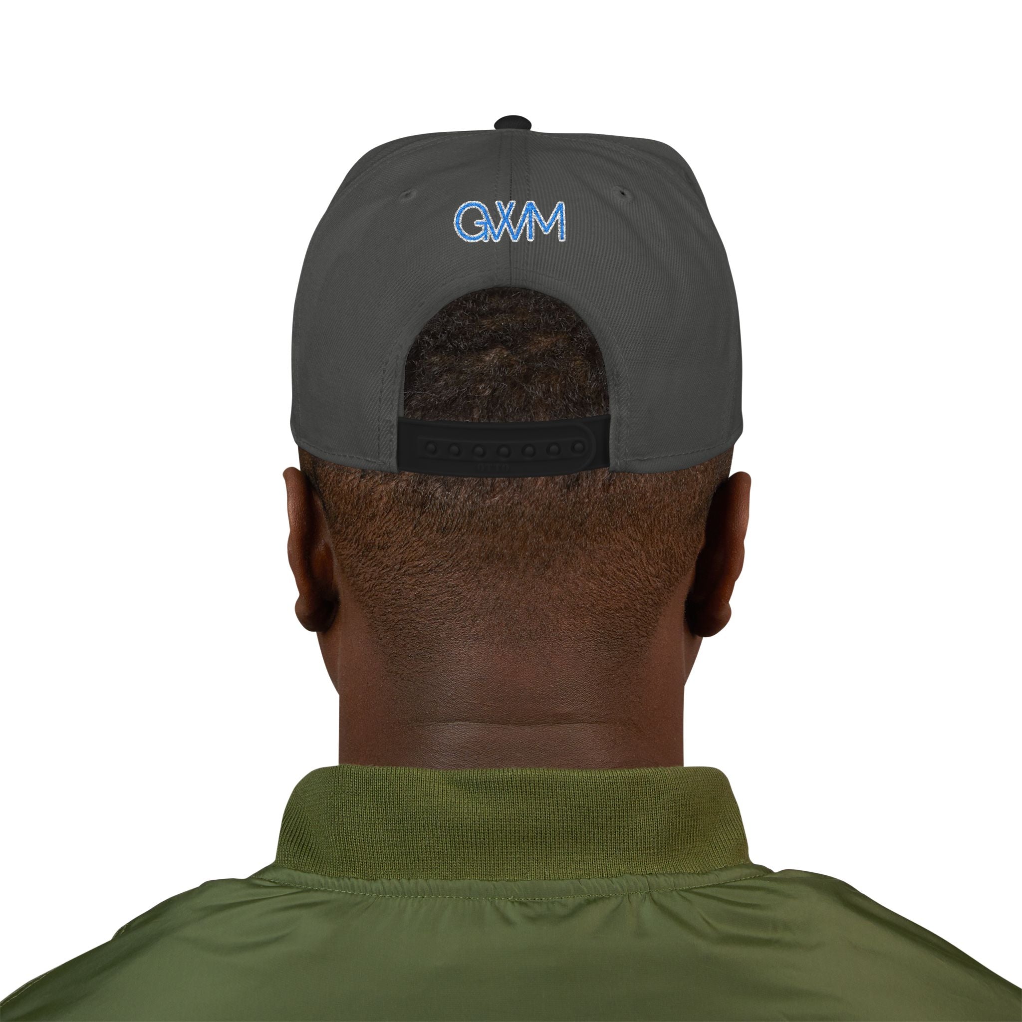 Green Wave Man Flat Bill Hat