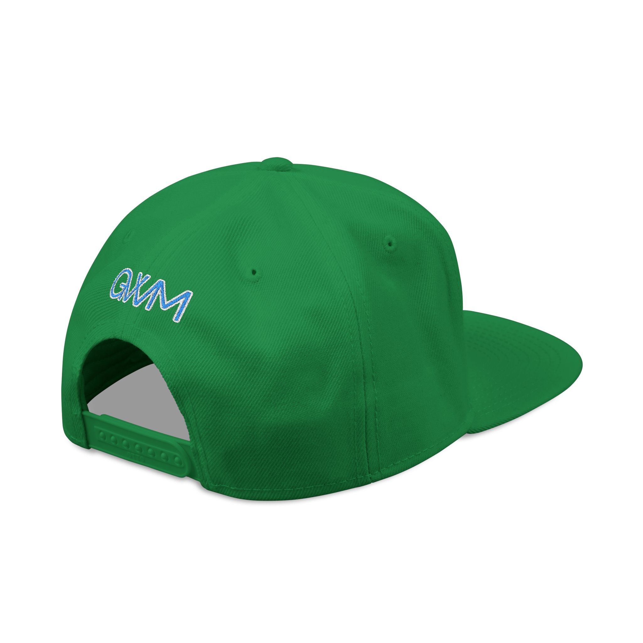 Green Wave Man Flat Bill Hat
