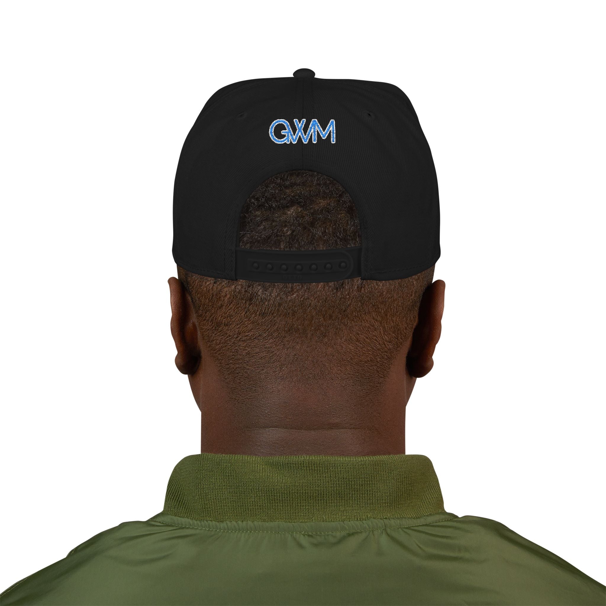 Green Wave Man Flat Bill Hat