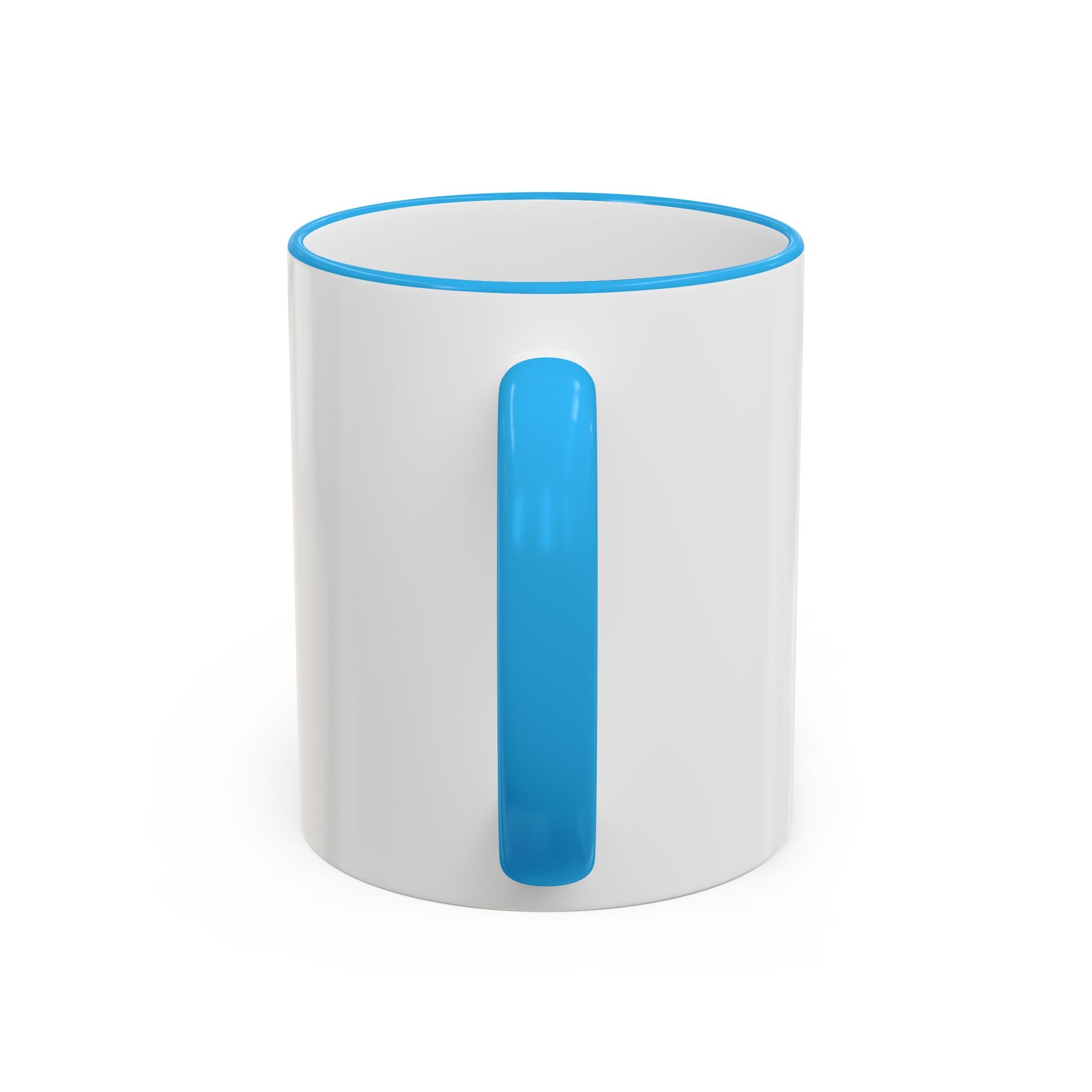 Green Wave Man Ceramic Accent Rim & Handle Coffee Cup (11oz/15oz)