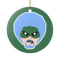 Green Wave Man Ornament