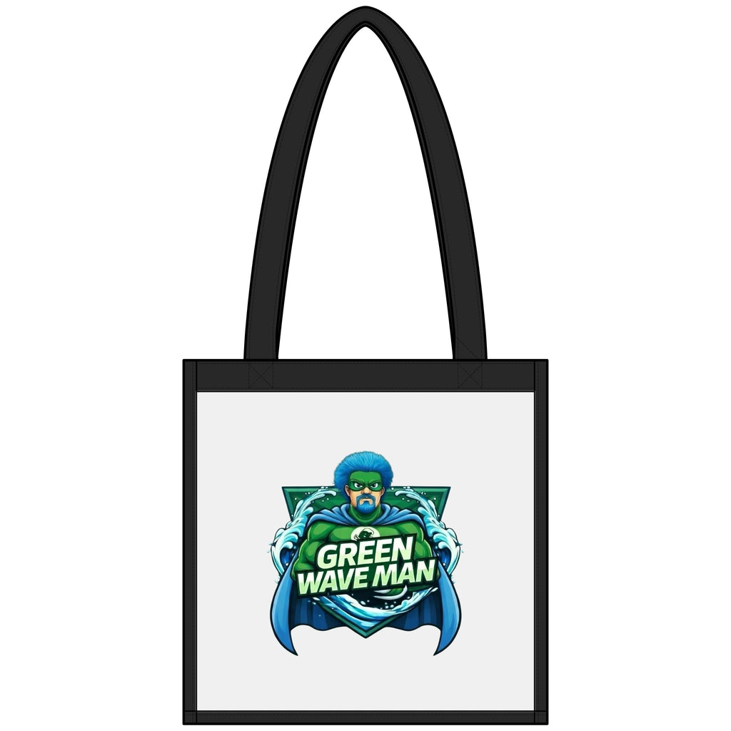Clear Stadium Tote — Green Wave Man Clear Bag for Games & Events