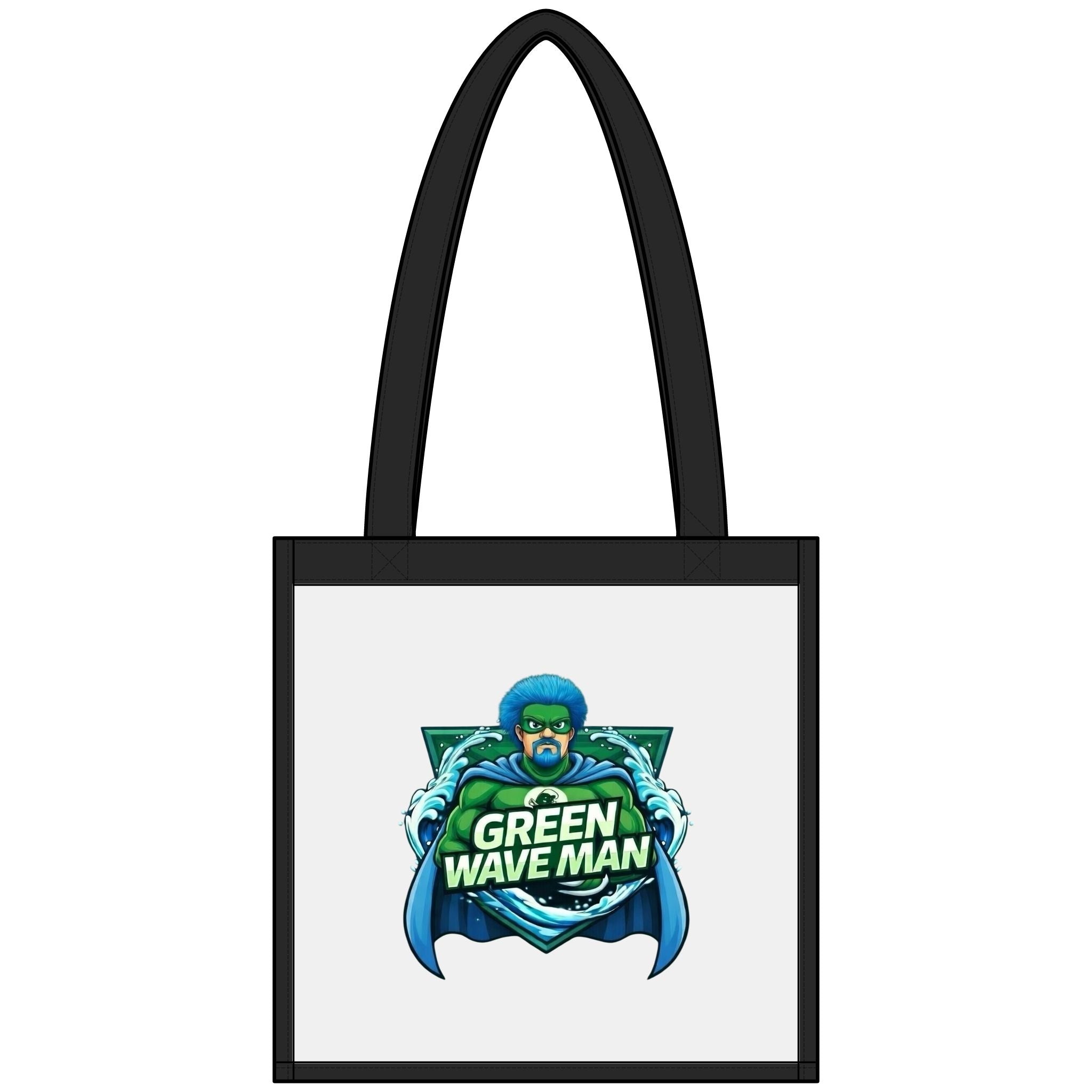 Clear Stadium Tote — Green Wave Man Clear Bag for Games & Events
