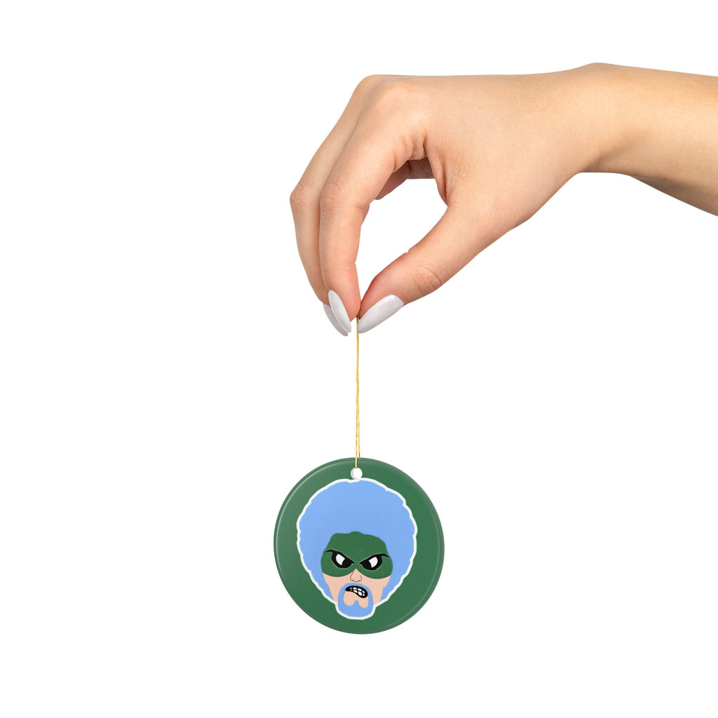 Green Wave Man Ornament